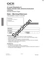 Specimen QP - Paper 1 Chemistry A-Level.