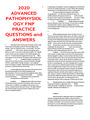 2024ADVANCED PATHOPHYSIOLOGY HESI RN QUESTIONS and ANSWERS