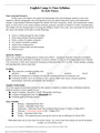 English Comp Class Syllabus