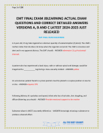 Emt Midterm Exam Jb Learning Final Exam Versions A B C All