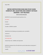 ORTHO CERTIFICATION EXAM