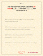 BICSI TECHNICIAN EXAM ACTUAL EXAM ALL 100 NEWEST Questions and CORRECT Answers LATEST UPDATE THIS