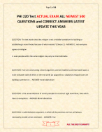 PHI 220 Test ACTUAL EXAM ALL NEWEST 500 QUESTIONS and CORRECT ANSWERS