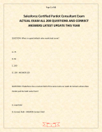 Salesforce Certified Pardot Consultant Exam ACTUAL EXAM ALL 200 QUESTIONS AND CORRECT ANSWERS