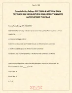 Ontario Police College OPC FINAL & MIDTERM EXAM TESTBANK ALL 500 QUESTIONS AND CORRECT ANSWERS