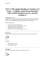 WGU C784 Applied Healthcare Statistics OA Exam – Complete Actual Exam Questions with Verified