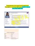 Comprehensive case study Acute Streptococcal Pharyngitis in a 23-Year-Old Female Week 5 i-Human