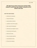 NYC High Pressure Plant Tender Exam ACTUAL EXAM COMPLETE QUESTIONS AND CORRECT ANSWERS LATEST