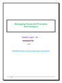 Managing Financial Principles & Techniques Assingment