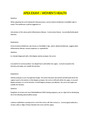 APEA EXAM - WOMEN'S HEALTH