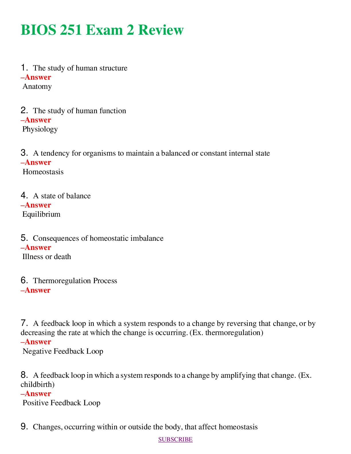 BIOS 251 (Latest 2024 - 2025) Exam 1,2 Review , Exam 3 HW , Exam ...