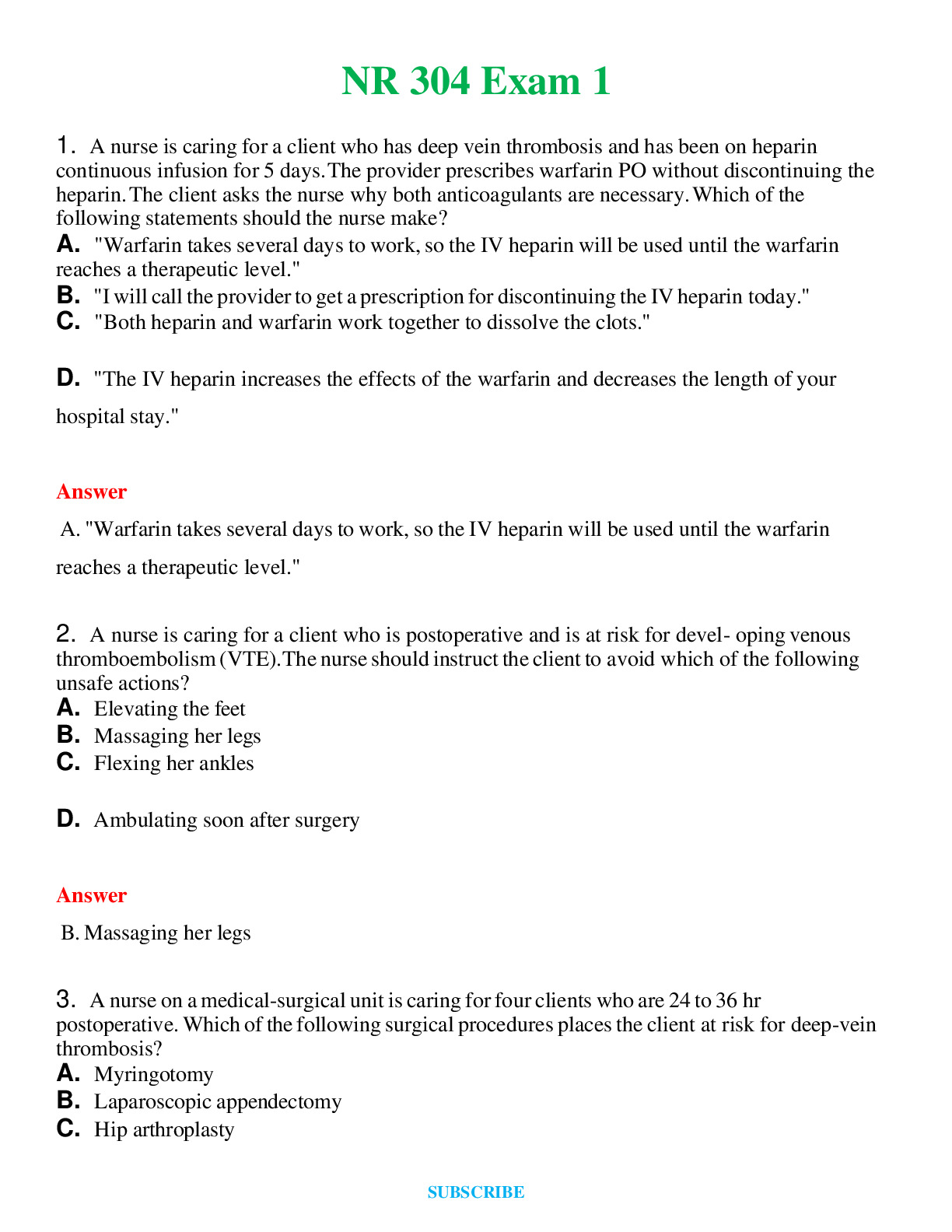 NR 304 Exam 1 (Latest 2024 / 2025) Questions and Answers (Verified Answers)