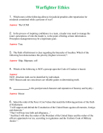2024 BUNDLE WARFIGHTING ( Warfighter Joint - 1, SNCOA DLC, Skills Academics, Readiness PMK-EE E4, MCDP 1, Sgts Course ) Passed | A+ Rated Guide | New Full Exam Actual