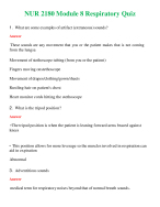 NUR 2180 ( LATEST 2024 / 2025 ) MODULE 8 RESPIRATORY QUIZ  | PASSED | A+ RATED GUIDE | NEW FULL EXAM
