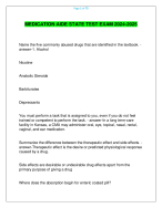 Medication Aide State Test Exam 2024 2025 Docmerit