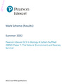 Edexcel A Level 2022 Biology A (Salters Nuffield) PAPER 1: Mark Scheme