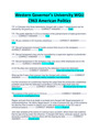 Western Governor’s University WGU  C963 American Politics