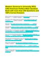 Western Governor’s University WGU  C963 American Politics-WGU Question Bank with more than 250 Ques