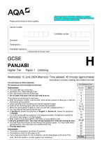 2024 AQA GCSE PANJABI 8683/H Higher Tiers Exams' Bundle