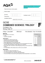 2024 AQA GCSE COMBINED SCIENCE TRILOGY 8464/B/2F BIOLOGY Paper 2 ...