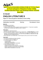 2024 A-Level ENGLISH LITERATURE B 7717/2A Paper 2A Texts and genres: Elements of crime writing  Ver