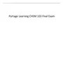 Portage Learning CHEM 103 Final Exam