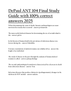 DePaul ANT 104 Final Study Guide with 100- correct answers 2025