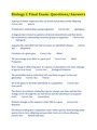 Biology C Final Exam: Questions/Answers