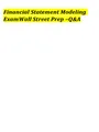 Financial Statement Modeling Exam Wall Street Prep –Q&A