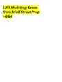 LBO Modeling Exam from Wall Street Prep –Q&A