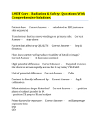 LMRT Core - Radiation & Safety: Questions With Comprehensive Solutions