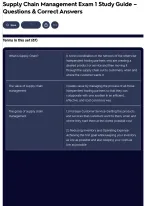 BUNDLE::- TCU SUPPLY CHAIN MANAGEMENT LAYTON EXAMS (BEST COMPILATION)