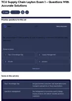 TCU Supply Chain Layton Exam 1 – Questions With Accurate Solutions