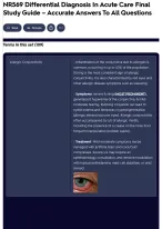NR569 Differential Diagnosis In Acute Care Final Study Guide – Accurate Answers To All Questions