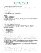 PACKRAT Test 4 (Latest 2024) Questions With Complete Grade A+ Answers ...