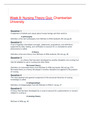 NR 501 Week 8: Nursing Theory Quiz Chamberlain University/ already Graded A