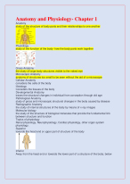 Anatomy and Physiology- Chapter 1 with diagrams - DocMerit