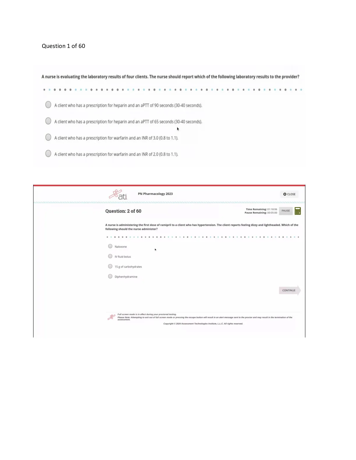 PN ATI PHARMACOLOGY EXAM WITH NGN 2023 (60 Questions)/ATI PN PHARMACOLOGY EXAM WITH NGN 2023