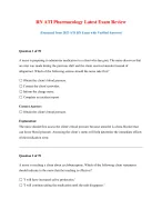 RN ATI Pharmacology Latest Exam Review