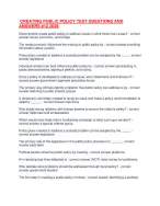 CREATING PUBLIC POLICY TEST QUESTIONS AND ANSWERS -12 2026.