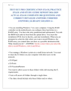 TEST OUT PRO CERTIFICATION EXAM, PRACTICE EXAM AND STUDY GUIDE NEWEST ...