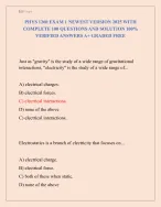PHYS 1260 EXAM 1 NEWEST VERSION 2025 WITH COMPLETE 100 QUESTIONS AND ...