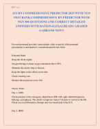 ATI RN COMPREHENSIVE PREDICTOR 2025 WITH NGN  TEST BANK/COMPREHENSIVE RN PREDICTOR WITH  NGN 500 QUESTIONS AND CORRECT DETAILED  ANSWERS WITH RATIONALES|ALREADY GRADED  A+||BRAND NEW!!