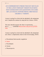 ATI COMPREHENSIVE PREDICTOR EXIT 2025 EXAM  IN THE LATEST FORMART VERSION FEATURING  NEXT GENERATION (NGN) QUESTIONS. INCLUDES  100% ACCURATE ANSWERS FROM A PREVIOUSLY  GRADED A+ VERSION.
