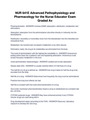 NUR 641E Advanced Pathophysiology and Pharmacology for the Nurse Educator Exam Graded A+