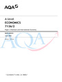 AQA A-level ECONOMICS 7136/2 Paper 2 National and International Economy Mark scheme June 2022
