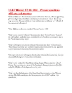 CLEP History US II: 1865 – Present questions with correct answers ...