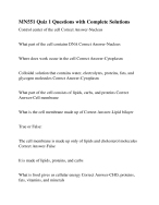 MN551 Quiz 1 Questions with Complete Solutions