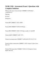 NURS 3320 - Assessment Exam 1 Questions with Complete Solutions