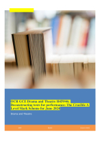 OCR GCE Drama and Theatre H459/46: Deconstructing texts for performance: The Crucible A  Level Mark